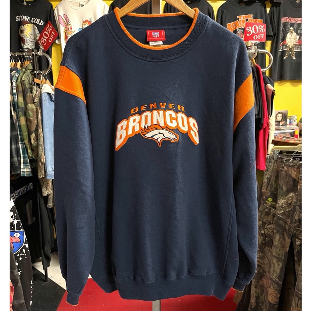 Vintage "DENVER BRONCOS" Color Block Sweatshirt